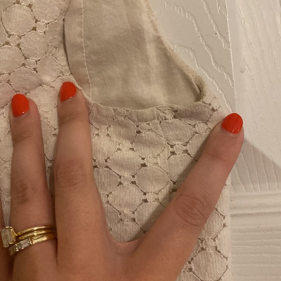 Loft Cream Lace Top Small - Picture 3 of 5